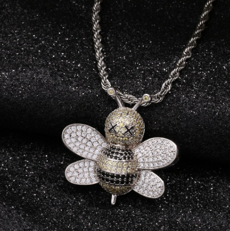 Iced Bee Pendant - Different Drips