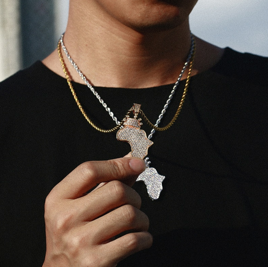 King Africa Map Pendant - Different Drips