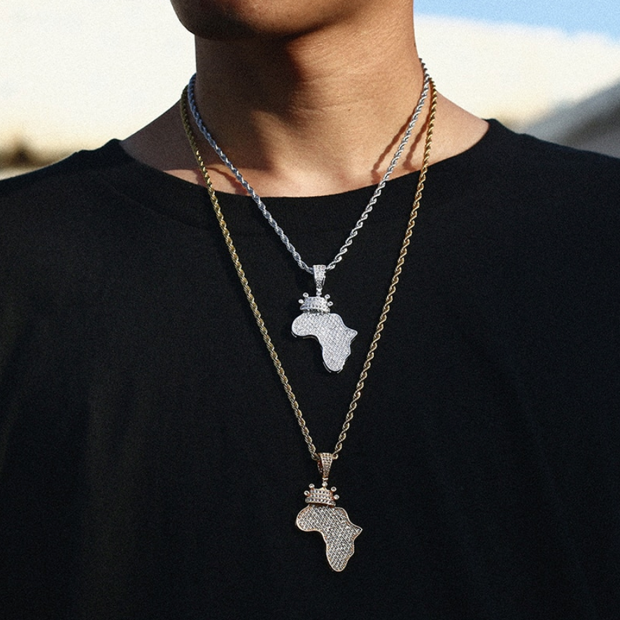 King Africa Map Pendant - Different Drips