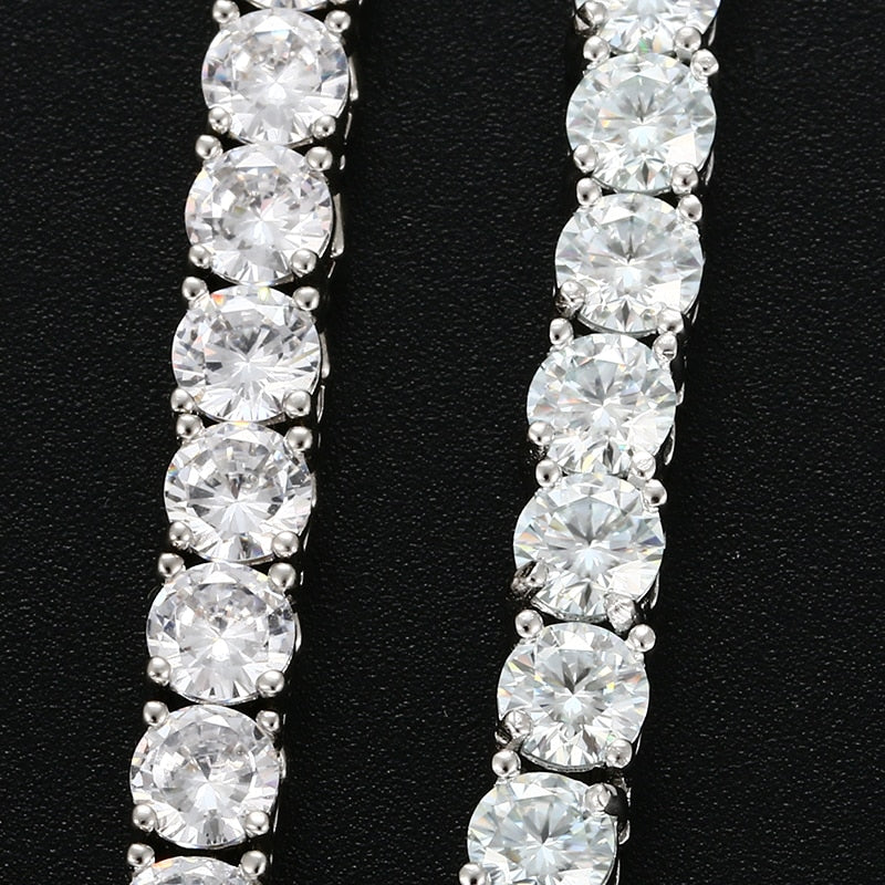 3mm VVS Moissanite & S925 Round-Cut Tennis Chain - Different Drips