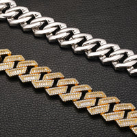 Thumbnail for 20mm VVS Baguette Moissanite & S925 Prong Cuban Link Chain - Different Drips