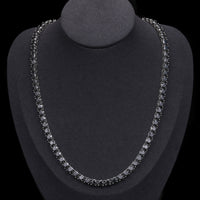Thumbnail for S925 Moissanite 3-5mm Black Round Cut Tennis Chain - Different Drips