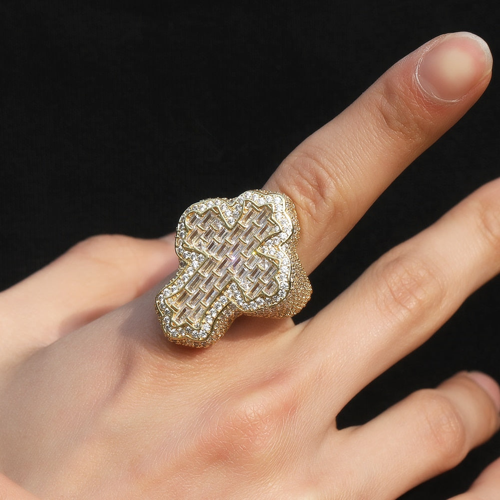 Baguette Cross Ring - Different Drips