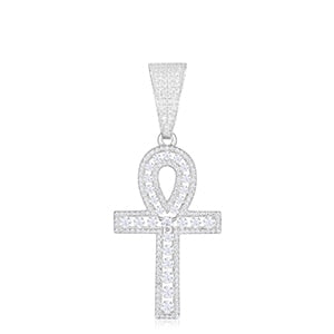 S925 Moissanite Ankh Cross Pendant - Different Drips