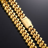 Thumbnail for 14mm VVS Moissanite & S925 Baguette Cuban Prong Link Chain - Different Drips
