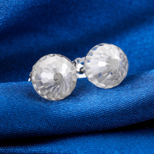 S925 Diamond Cut Ball Stud Earrings - Different Drips