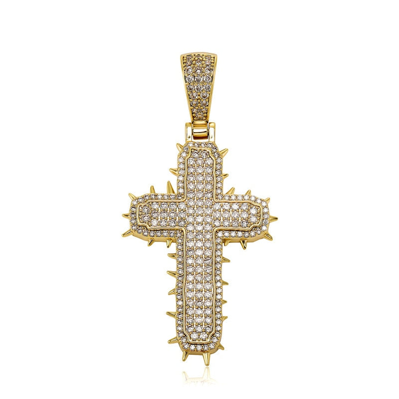 Spiked Cross Pendant - Different Drips