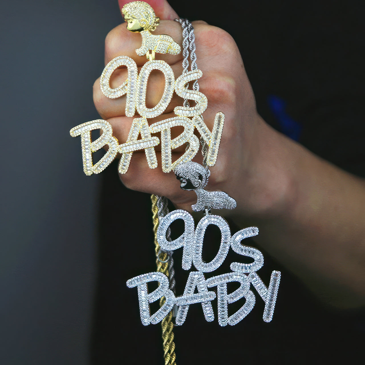 Baguette 90's Baby Pendant - Different Drips