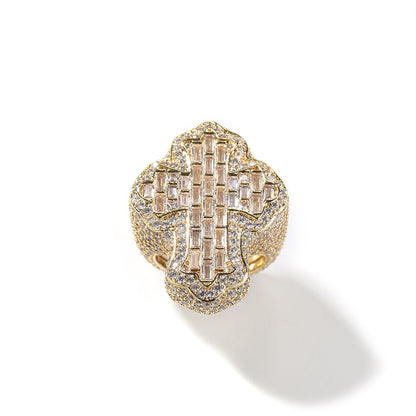 Baguette Cross Ring - Different Drips