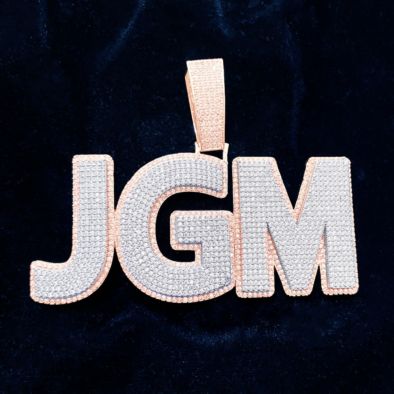 Layered Bold Custom Letter Pendant - Different Drips