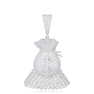 S925 Moissanite Top Of The Game Money Bag Pendant - Different Drips