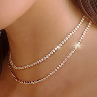 Thumbnail for Women's 3-4mm Tennis Necklace - Different Drips