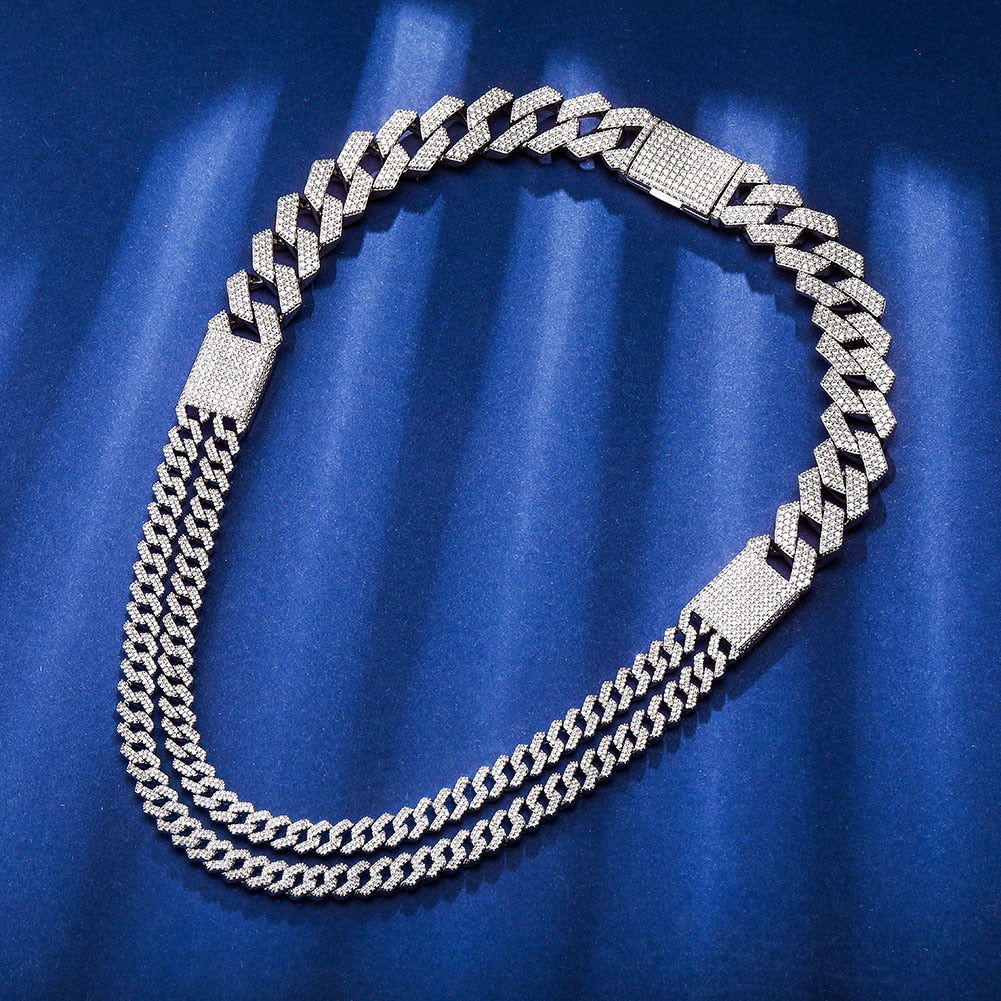 19mm Stacked Cuban Prong Link Chain - Different Drips