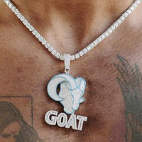 Thumbnail for Iced Out Glow In The GOAT Pendant - Different Drips