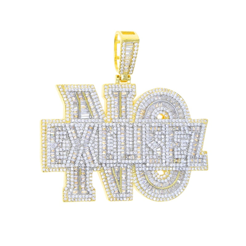 Iced Baguette NO EXCUSE Pendant - Different Drips