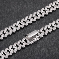 Thumbnail for 14mm S925 & VVS Moissanite Prong Cuban Link Chain - Different Drips
