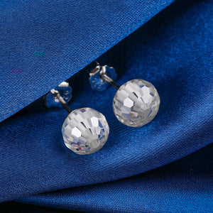 S925 Diamond Cut Ball Stud Earrings - Different Drips