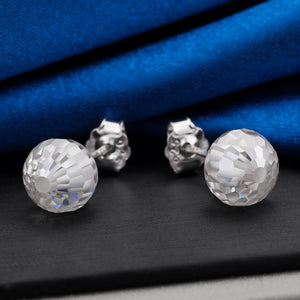 S925 Diamond Cut Ball Stud Earrings - Different Drips