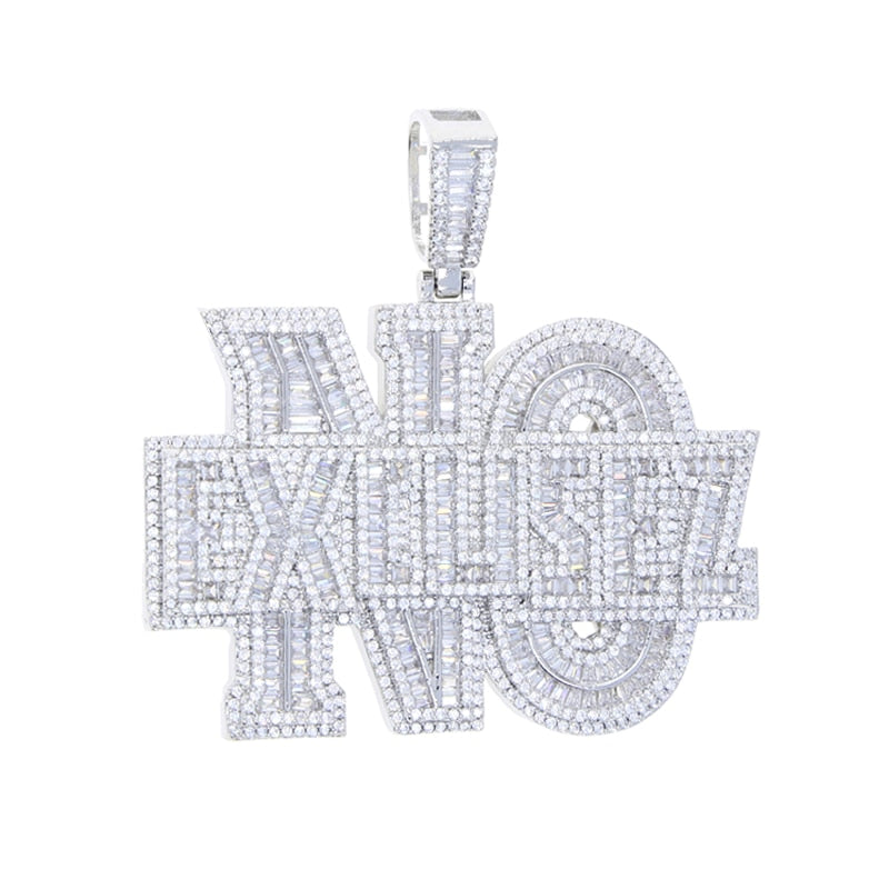 Iced Baguette NO EXCUSE Pendant - Different Drips