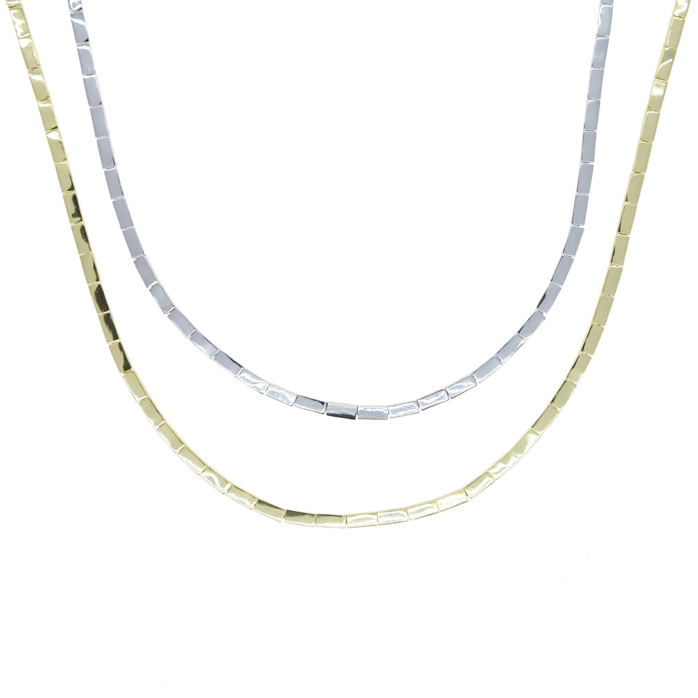 Women's Classic Rectangle Link Necklace - Different Drips