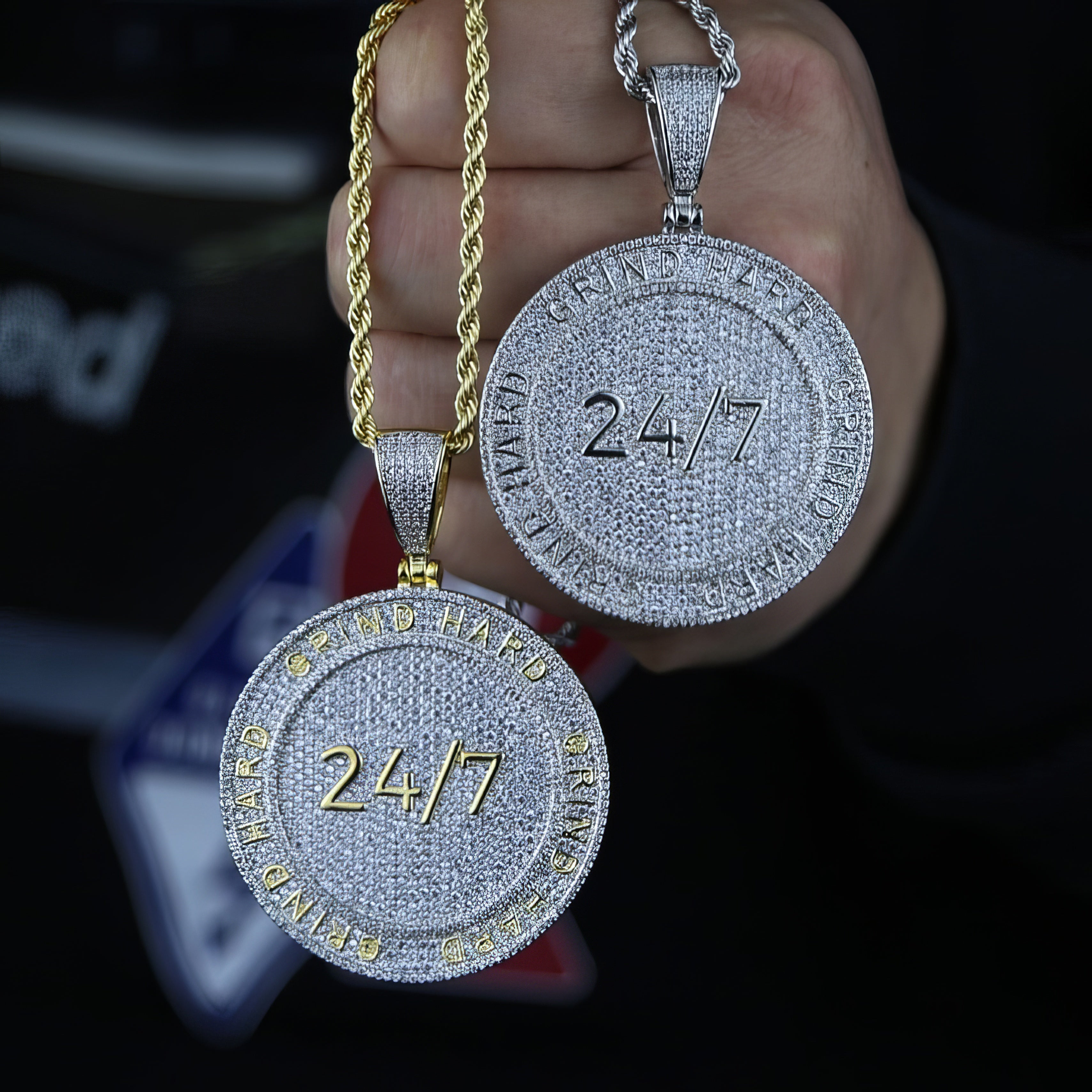 Grind Hard 24/7 Pendant - Different Drips