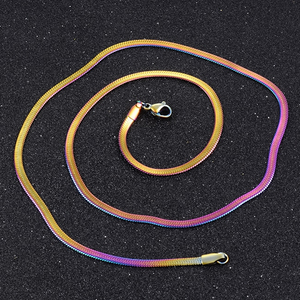 Rainbow Prong Herringbone Chain - Different Drips