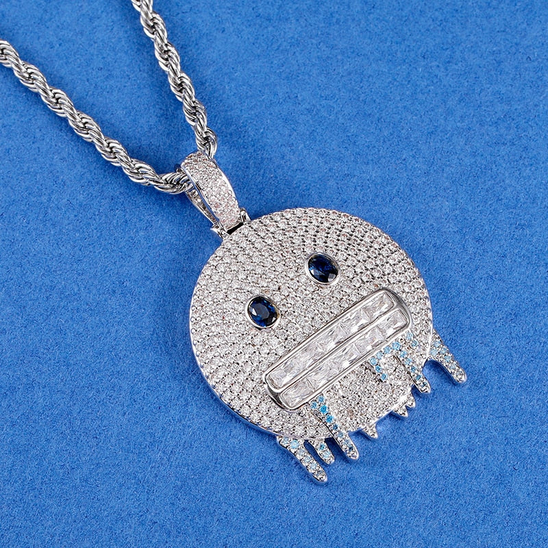 Iced Out Frozen Emoji Pendant - Different Drips