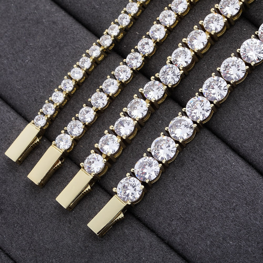 3-10mm Round-Cut Tennis Bracelet - Different Drips