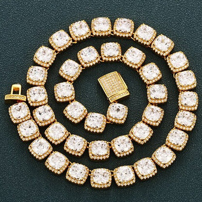 10mm Glacier Clustered Tennis Chain - Different Drips