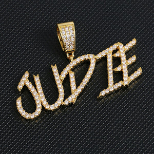 Brush Font Custom Letter Pendant - Different Drips