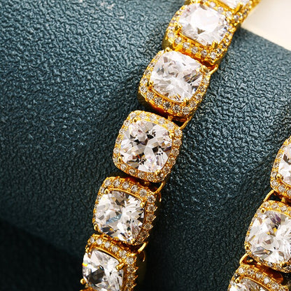 10mm Glacier Clustered Tennis Chain - Different Drips
