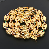 Thumbnail for 12mm Multi-Color Iced Mariner Link Chain - Different Drips