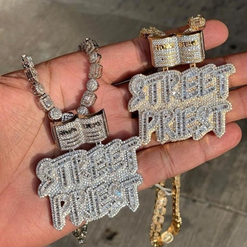Iced Out STREET PRIEST Pendant - Different Drips