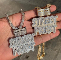 Thumbnail for Iced Out STREET PRIEST Pendant - Different Drips