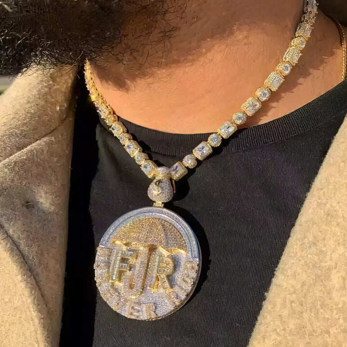 Two-Tone Iced Forever Rich Pendant - Different Drips