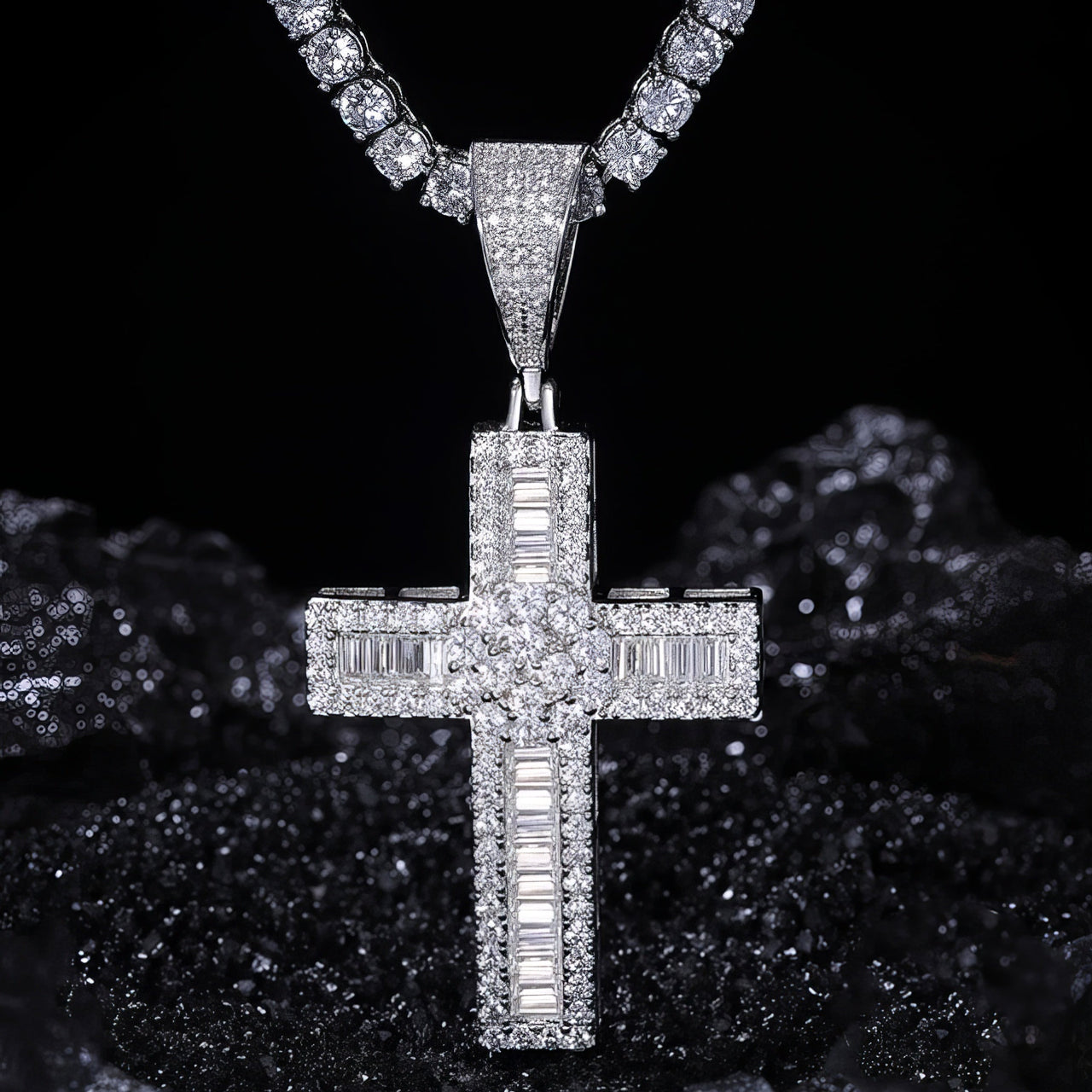 Single Diamond Platinum Cross Pendant JL PT P 308 – Jewelove.US