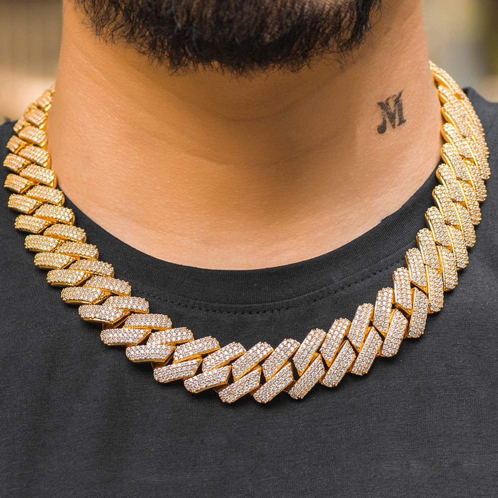 12mm Iced Prong Cuban Chain Different Drips