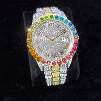 Thumbnail for Iced Multi-Color Roman Numeral Watch - Different Drips