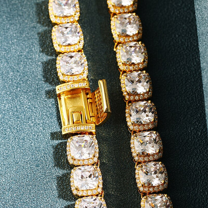 10mm Glacier Clustered Tennis Chain - Different Drips