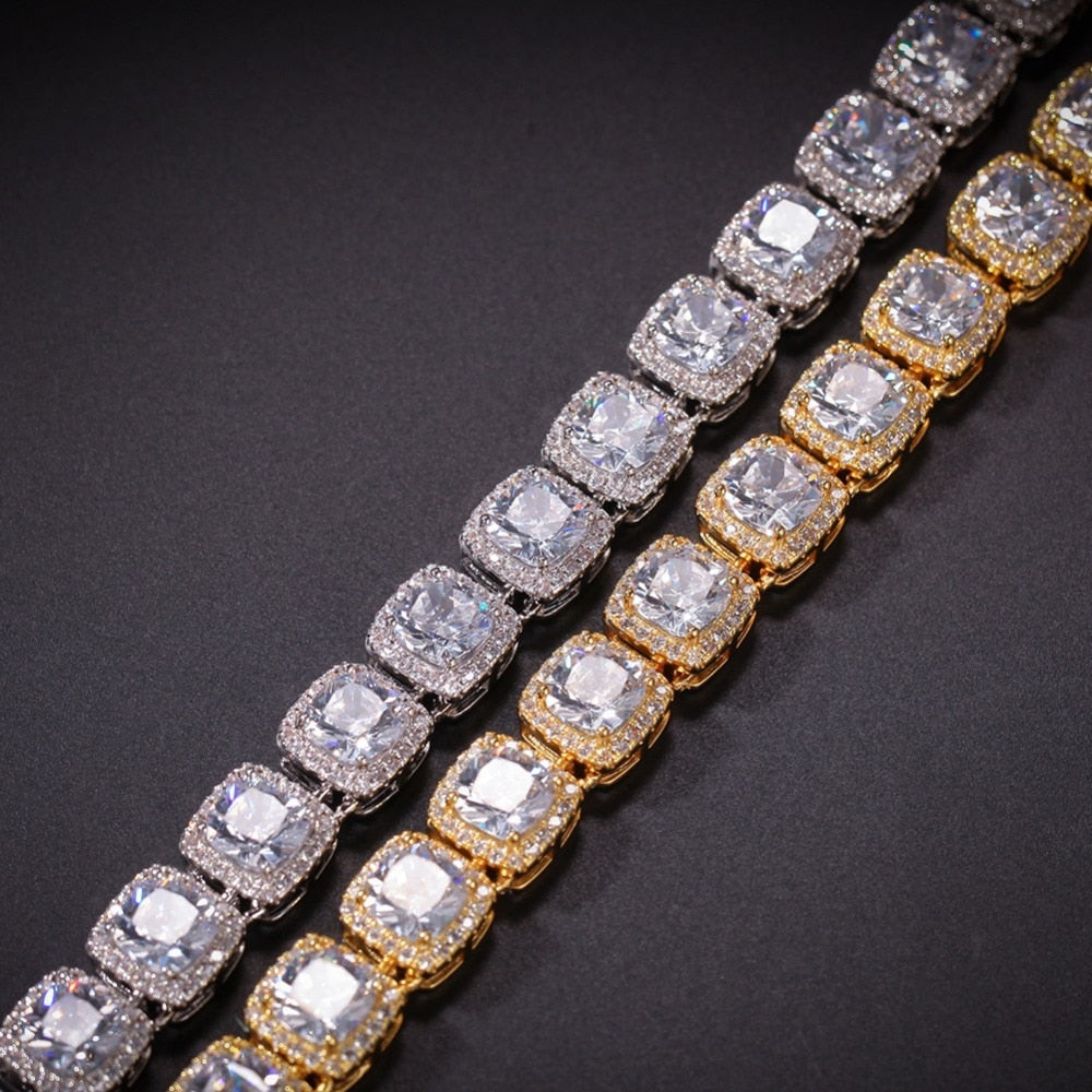 12mm Glacier Clustered Tennis Bracelet - Different Drips