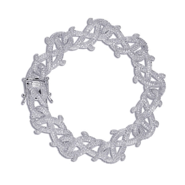 Iced Out Crown of Thorns Bracelet - Different Drips