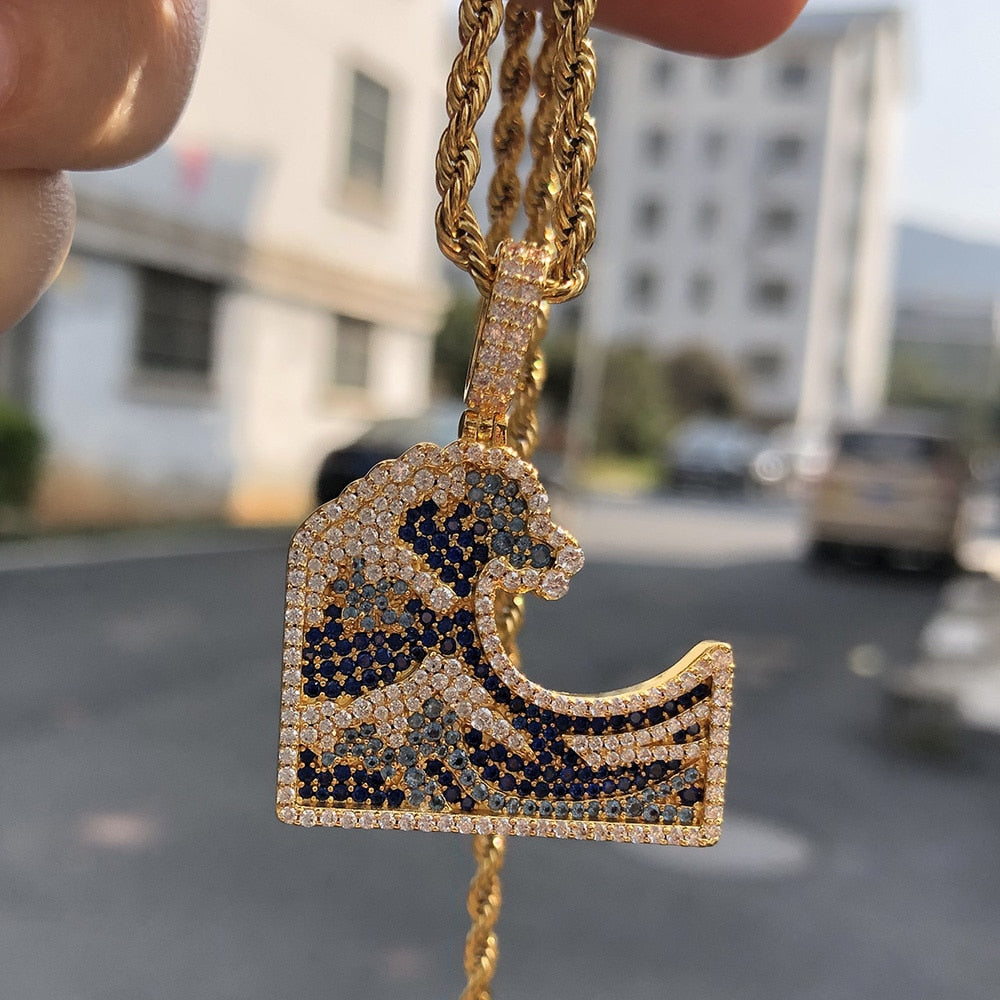 Iced Wave Pendant - Different Drips