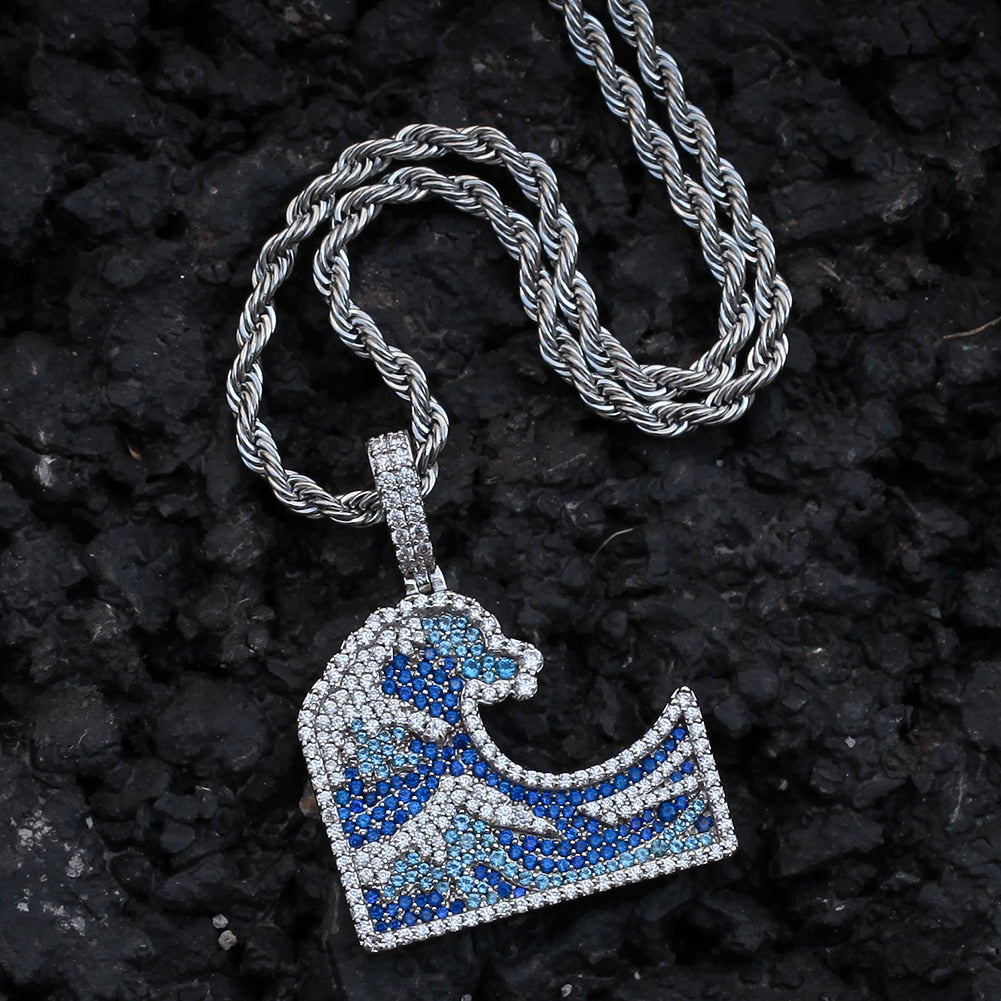 Iced Wave Pendant - Different Drips