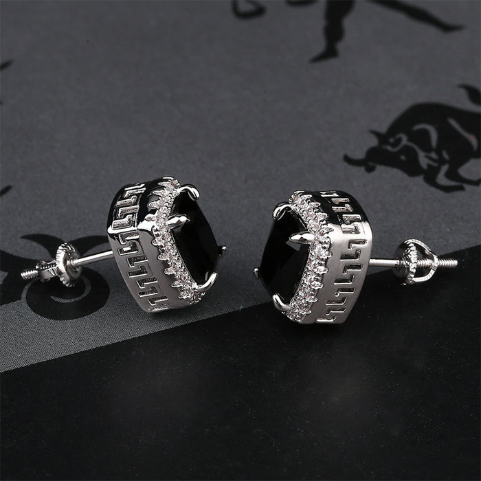 Emerald Cut Stud Earrings - Different Drips