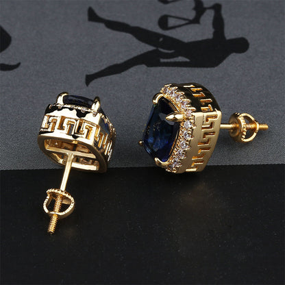 Emerald Cut Stud Earrings - Different Drips