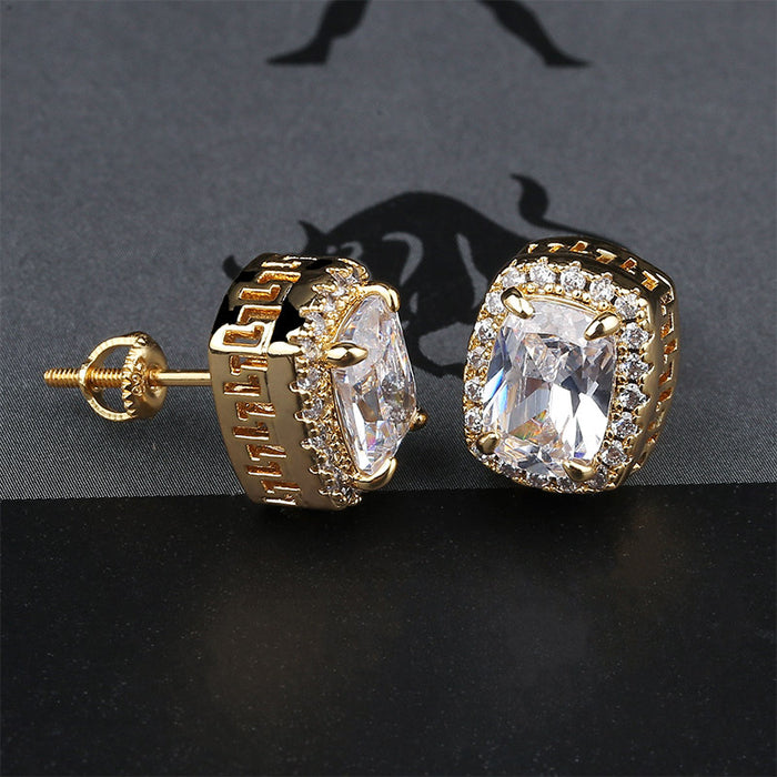 Emerald Cut Stud Earrings - Different Drips