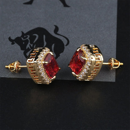 Emerald Cut Stud Earrings - Different Drips