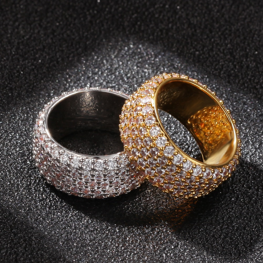 10mm 5 Row Round Cut Ring - Different Drips