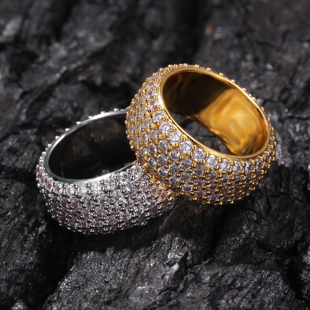 10mm 5 Row Round Cut Ring - Different Drips