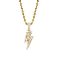 Thumbnail for Iced Out Lightning Bolt Pendant - Different Drips